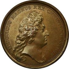 França, Medal, Louis XIV, Même Sujet, 1674, Mauger, AU(55-58), Cobre, Divo:133