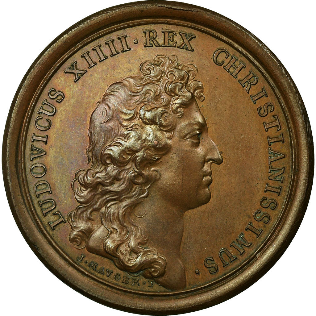 França, Medal, Louis XIV, Les Grands Jours, 1665, Mauger, AU(55-58), Cobre