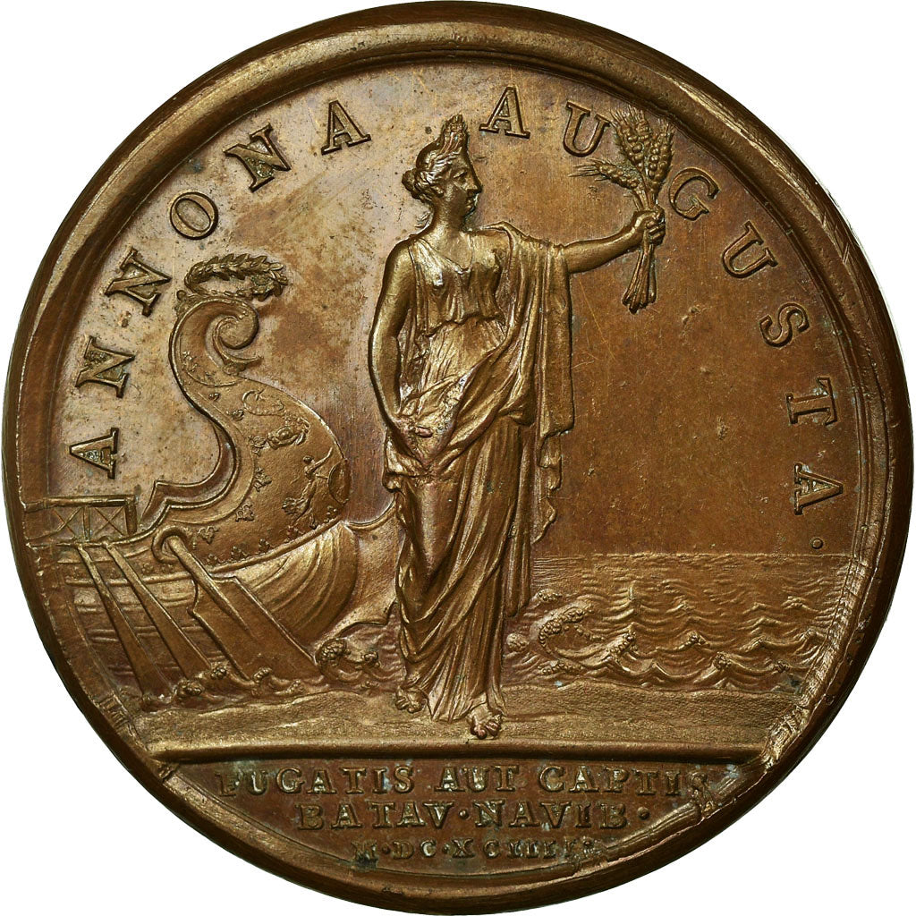 França, Medal, Louis XIV, La France Pourvu de Blé, 1694, Mauger, AU(55-58)