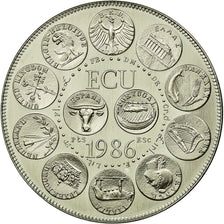 Francia, medalla, Ecu Europa, Marianne, 1986, FDC, Cobre - níquel