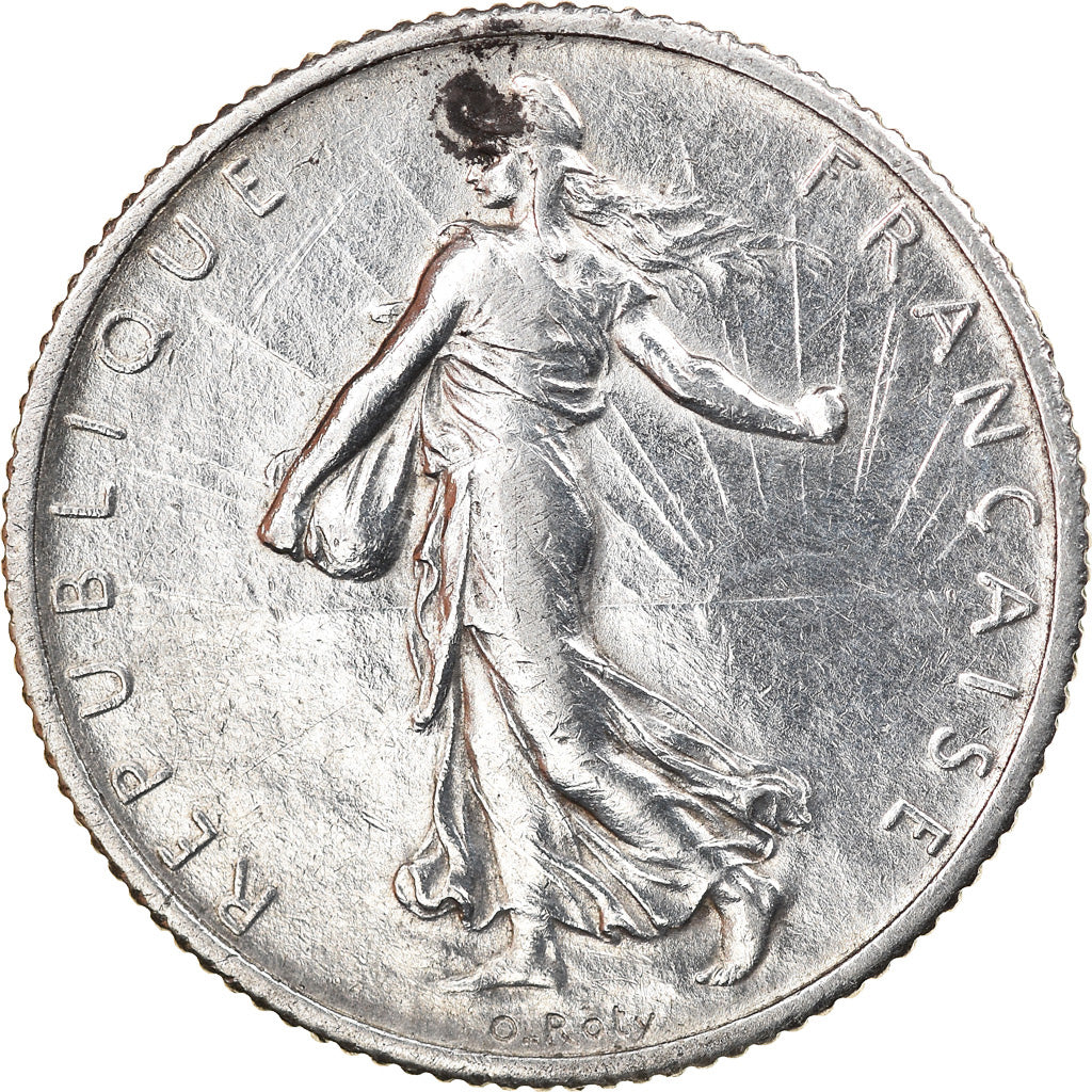Coin, France, Semeuse, Franc, 1914, Paris, AU(55-58), Silver, KM:844.1
