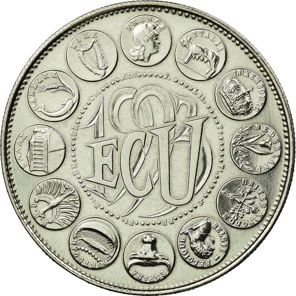 Frankreich, Medaille, Ecu Europa, Marianne, 1993, STGL, Copper-nickel