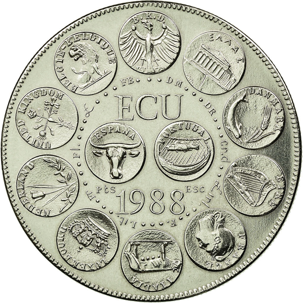 France, Medal, Ecu Europa, Marianne, 1988, MS(65-70), Copper-nickel