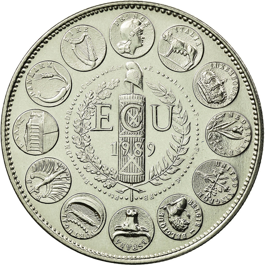 France, Medal, Ecu Europa, Marianne, 1989, MS(65-70), Copper-nickel