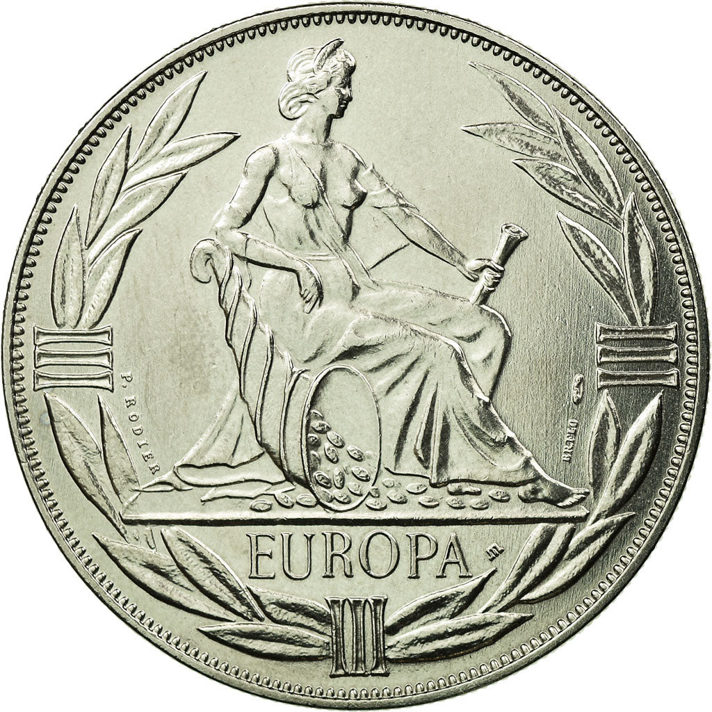 Francia, medaglia, Ecu Europa, Europe Assise, 1982, Rodier, FDC, Rame-nichel