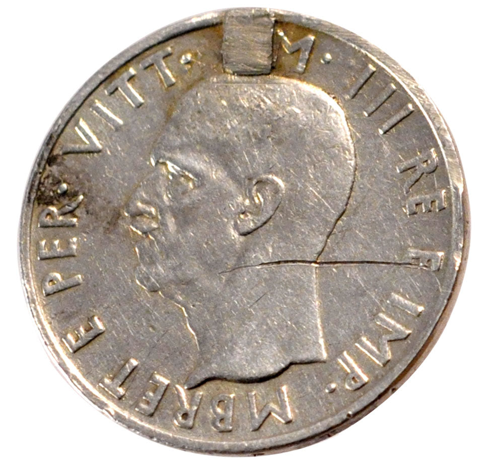 Albania, 1 Lek, 1939, Roma, VF(20-25), Silver, 4.96
