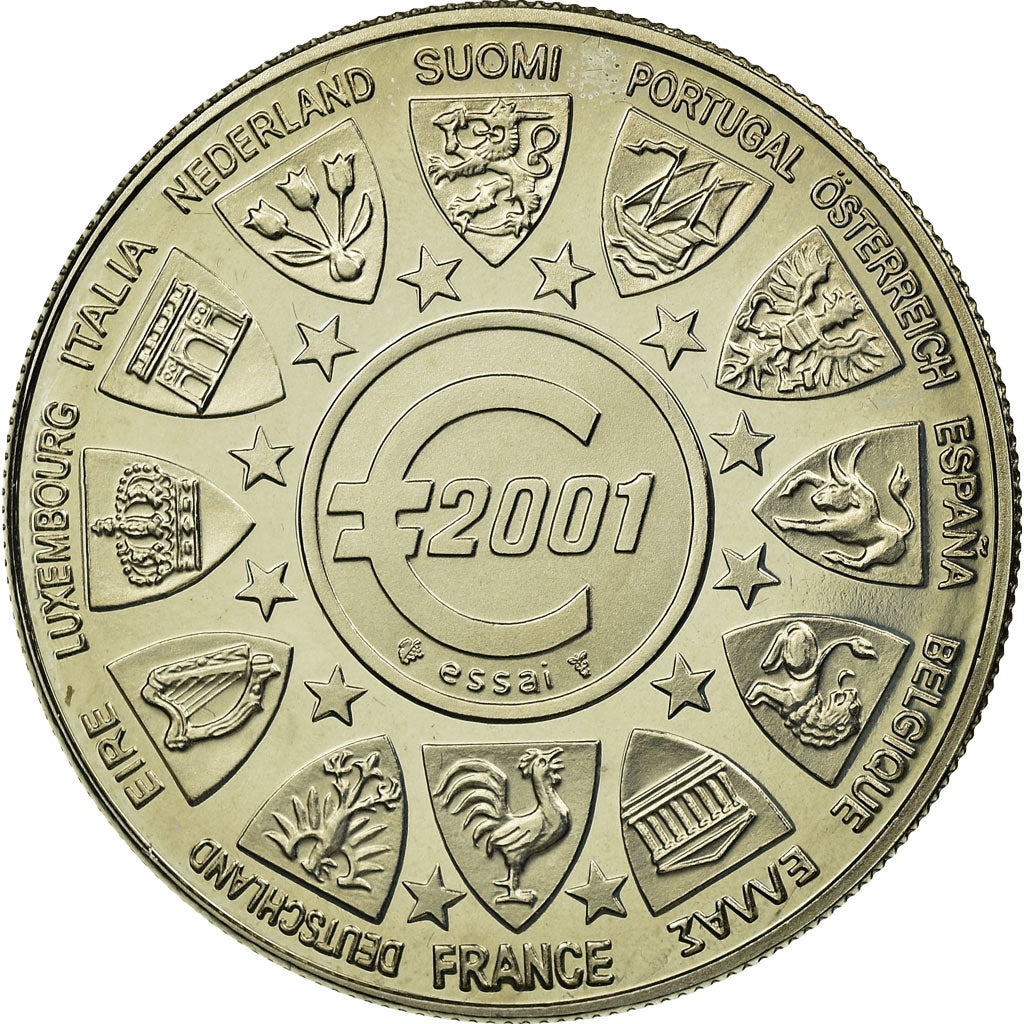 France, Medal, L'Europe, La Semeuse, 2001, MS(65-70), Copper-nickel