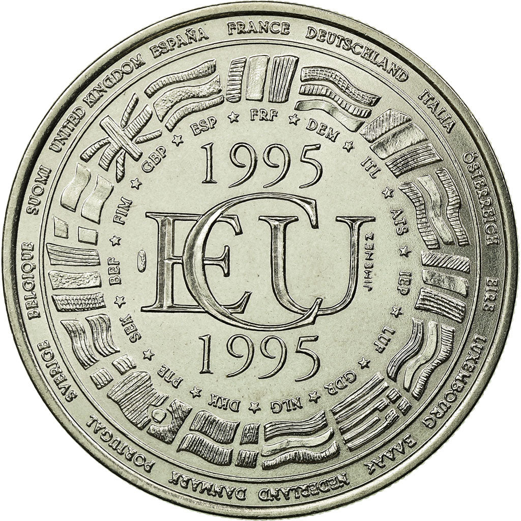 France, Medal, Ecu Euro, EUROPA, 1995, MS(65-70), Copper-nickel