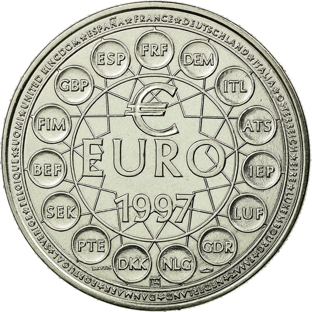 France, Medal, Ecu Europa, 1997, MS(65-70), Copper-nickel