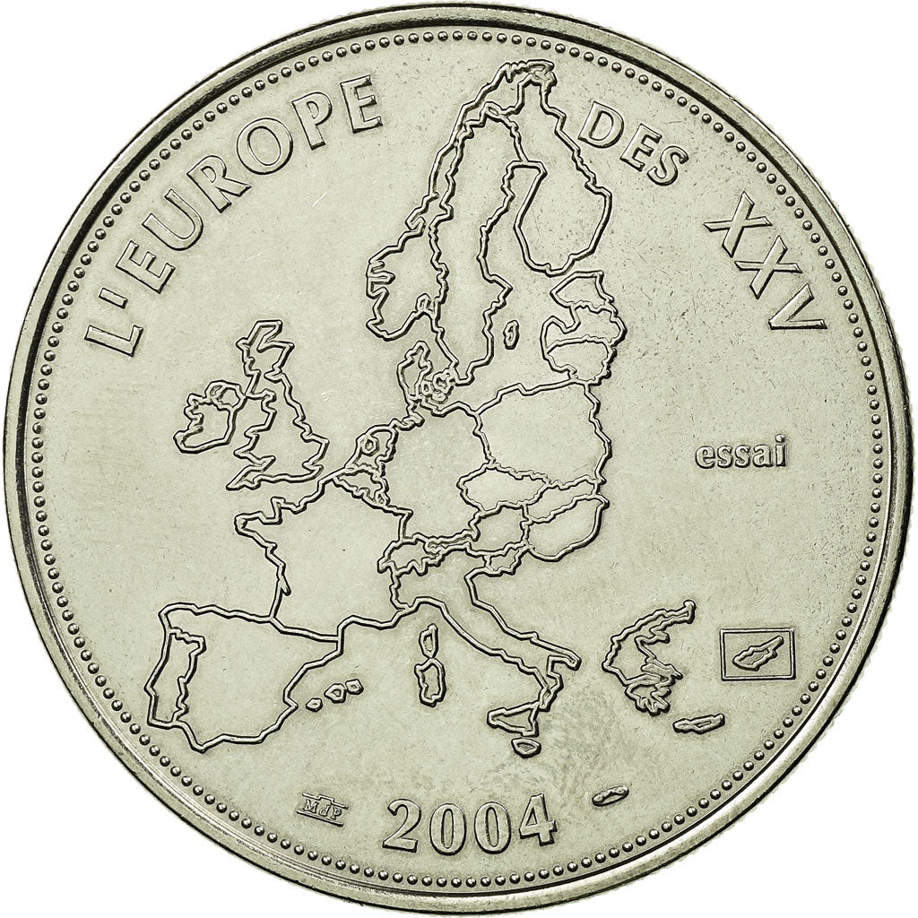 France, Medal, L'Europe des XXV, Essai, 2004, MS(65-70), Copper-nickel