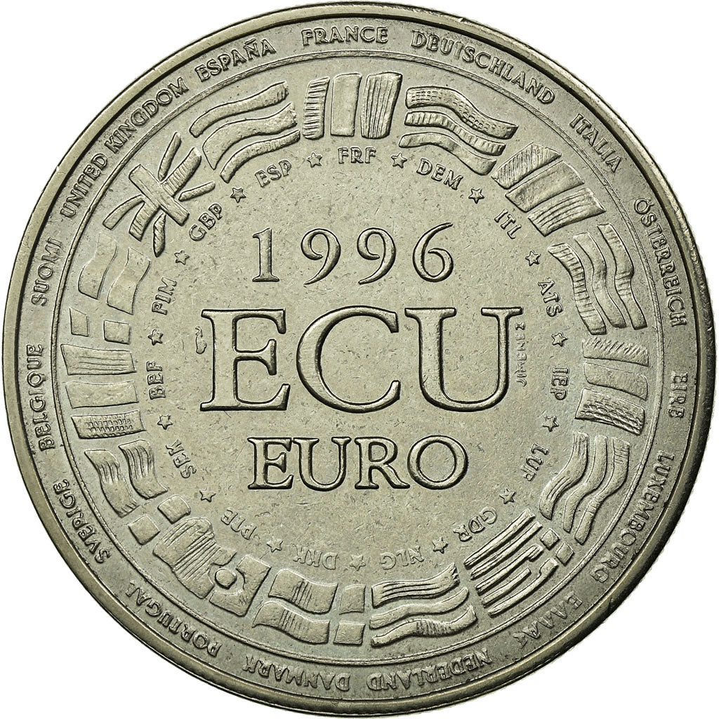 France, Medal, Ecu Europa, 1996, MS(65-70), Copper-nickel