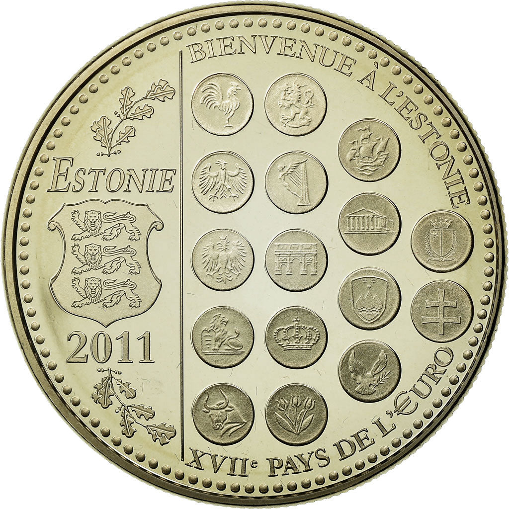 Frankrijk, Medaille, L'Europe des XXVII, Bienvenue à l'Estonie, 2011, FDC