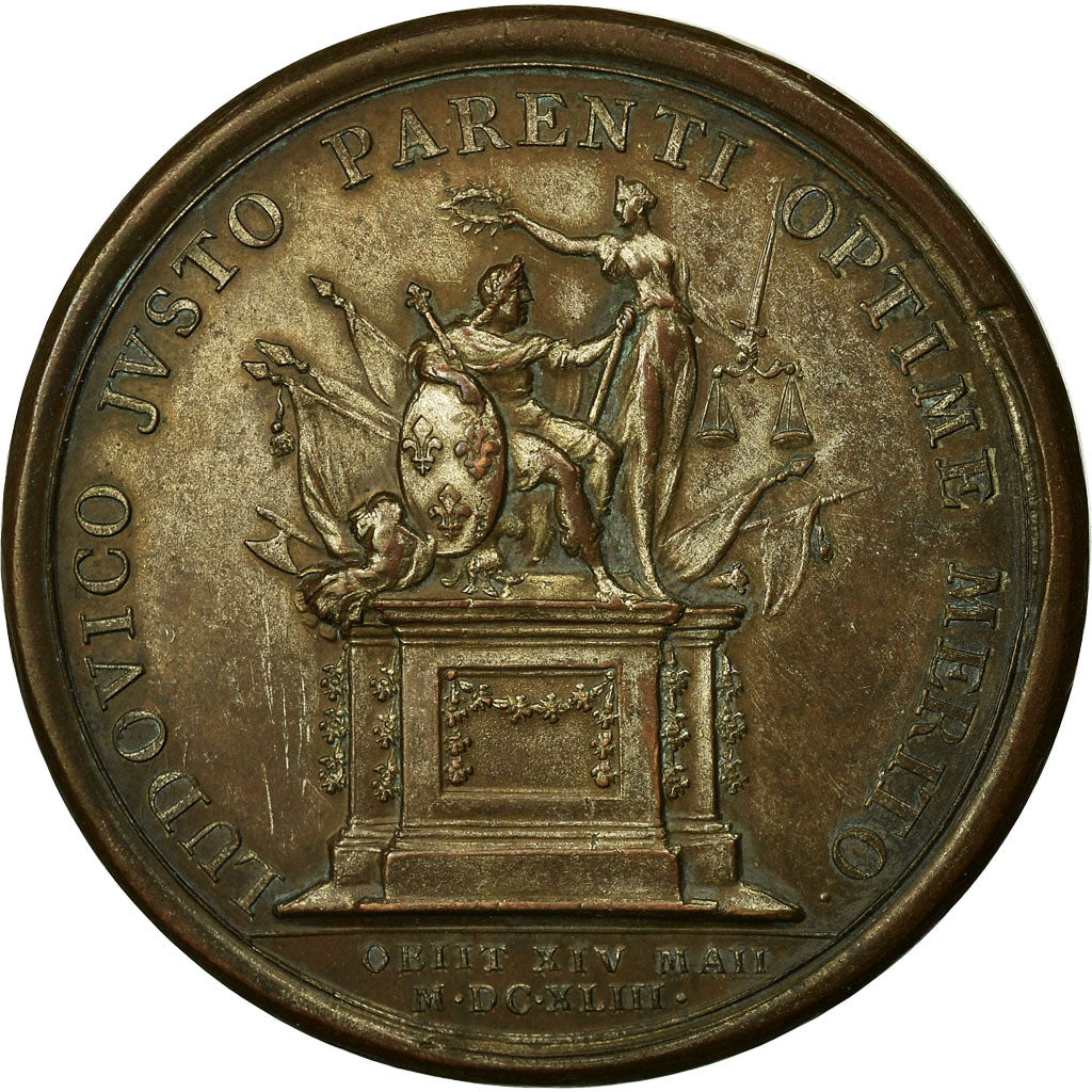 Frankreich, Medaille, Louis XIV, Mort de Louis XIII, 1643, Mauger, SS, Kupfer