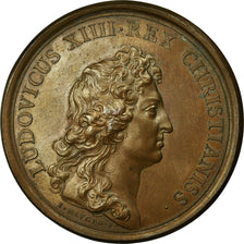 France, Médaille, Louis XIV, Le Secret des Conseils du Roi, 1661, Cuivre