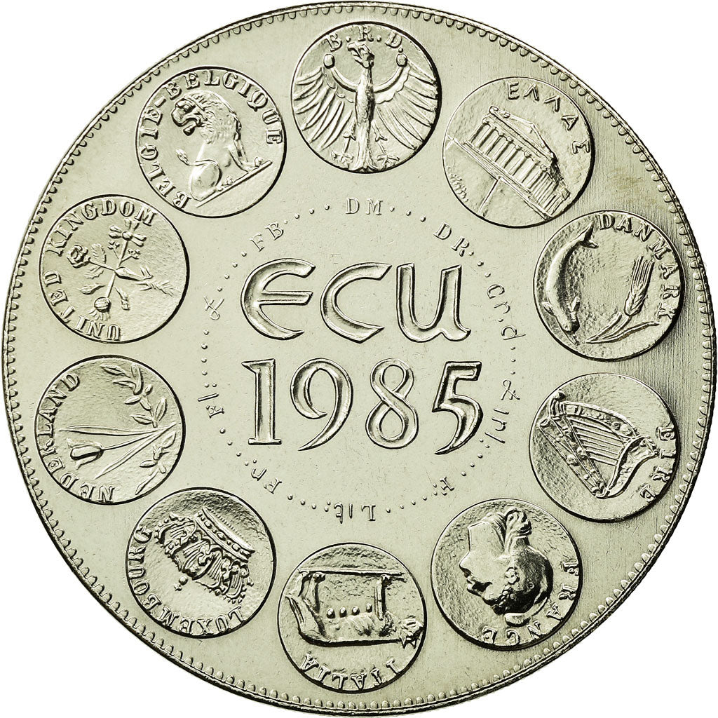 France, Medal, Ecu Europa, Marianne, 1985, MS(65-70), Copper-nickel