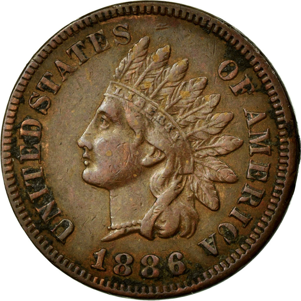 Coin, United States, Indian Head Cent, Cent, 1886, Philadelphia, AU(55-58)