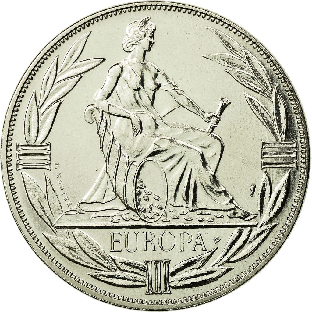 France, Medal, Ecu Europa, Europe Assise, 1981, Rodier, MS(65-70), Copper-nickel
