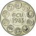 France, Medal, Ecu Europa, Europe Assise, 1983, Rodier, MS(65-70), Copper-nickel