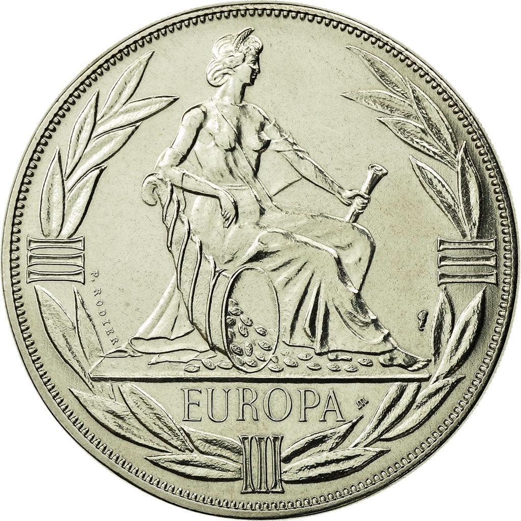 France, Medal, Ecu Europa, Europe Assise, 1983, Rodier, MS(65-70), Copper-nickel