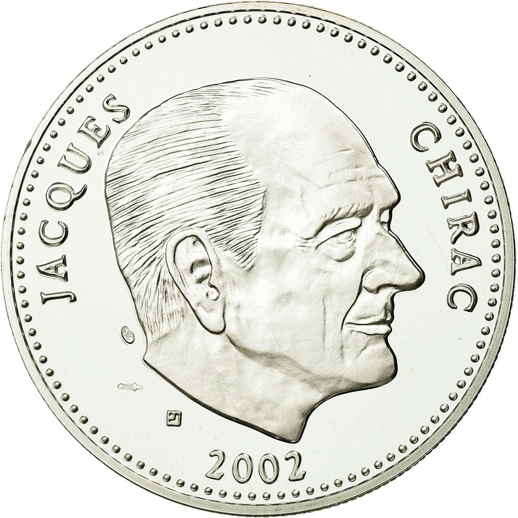France, Medal, Ve République, Jacques Chirac, 2002, MS(65-70), Silver
