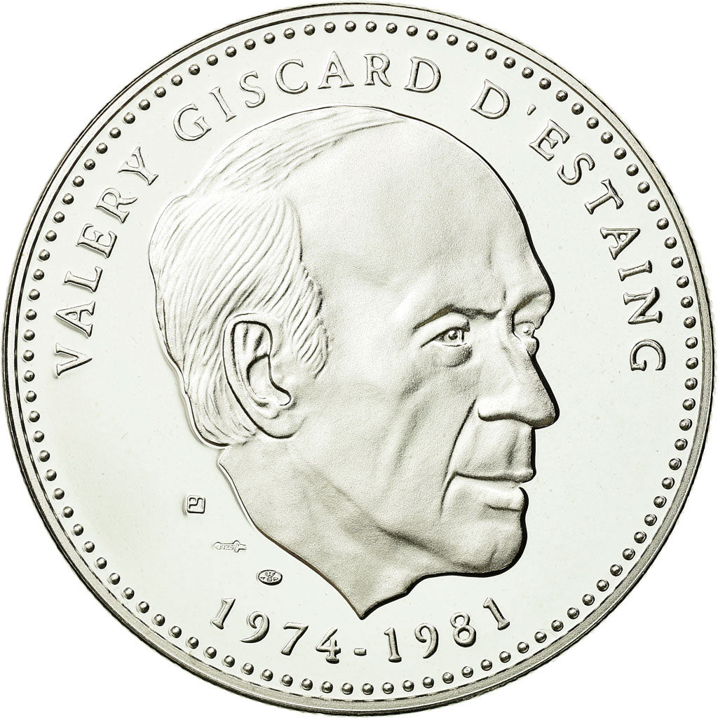 France, Medal, Ve République, Valery Giscard d'Estaing, MS(65-70), Silver