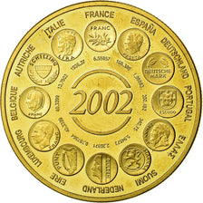 France, Medal, L'Europe, Naissance de l'Euro Fiduciaire, 2002, MS(65-70)