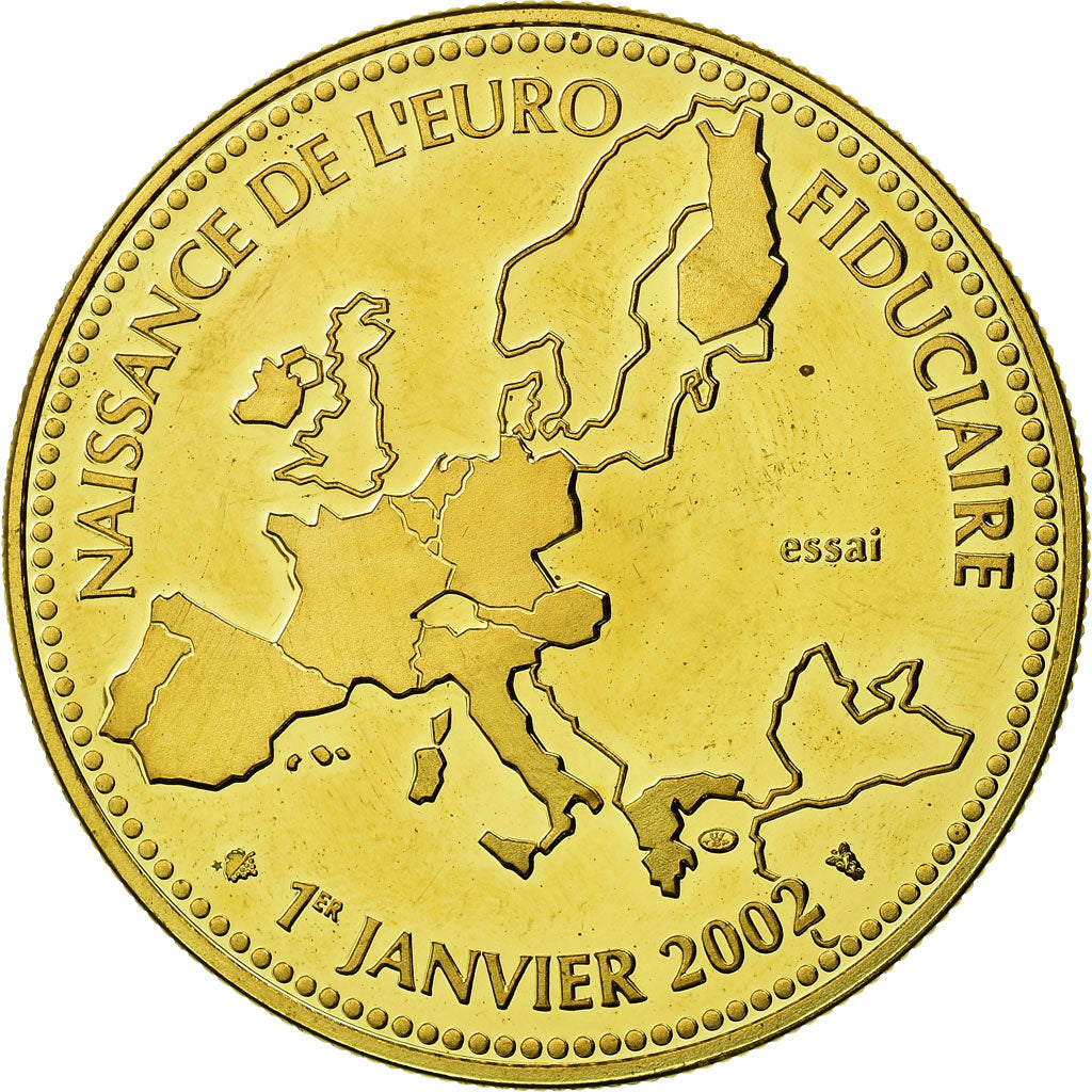 France, Medal, L'Europe, Naissance de l'Euro Fiduciaire, 2002, MS(65-70)