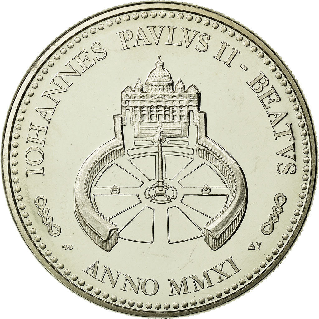 Vatican, Medal, Le Pape Jean-Paul II, 2011, MS(65-70), Copper-Nickel Gilt