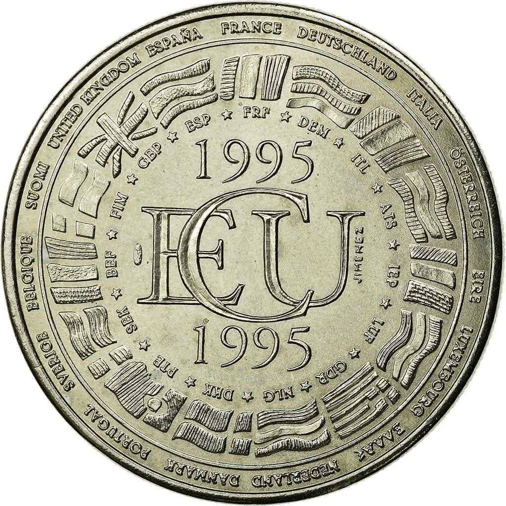 France, Medal, Ecu Europa, 1995, MS(65-70), Copper-nickel