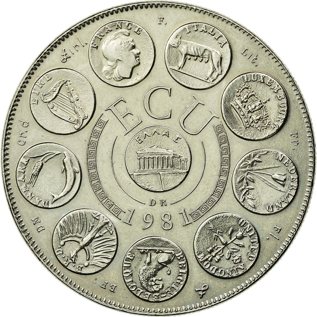 França, Medal, Ecu Europa, Europe Assise, 1981, Rodier, MS(65-70)