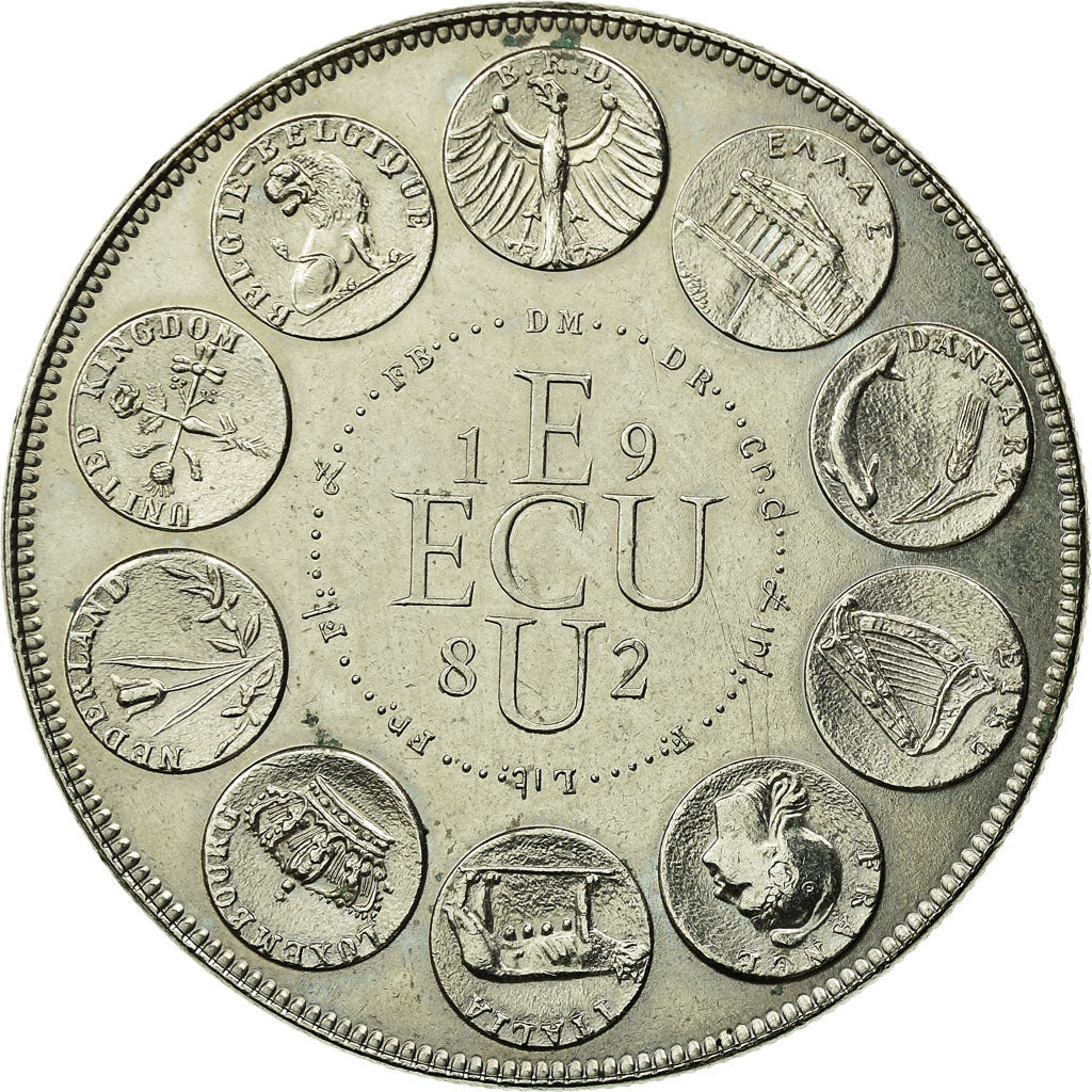 Francia, medaglia, Ecu Europa, Europe Assise, 1982, Rodier, FDC, Rame-nichel