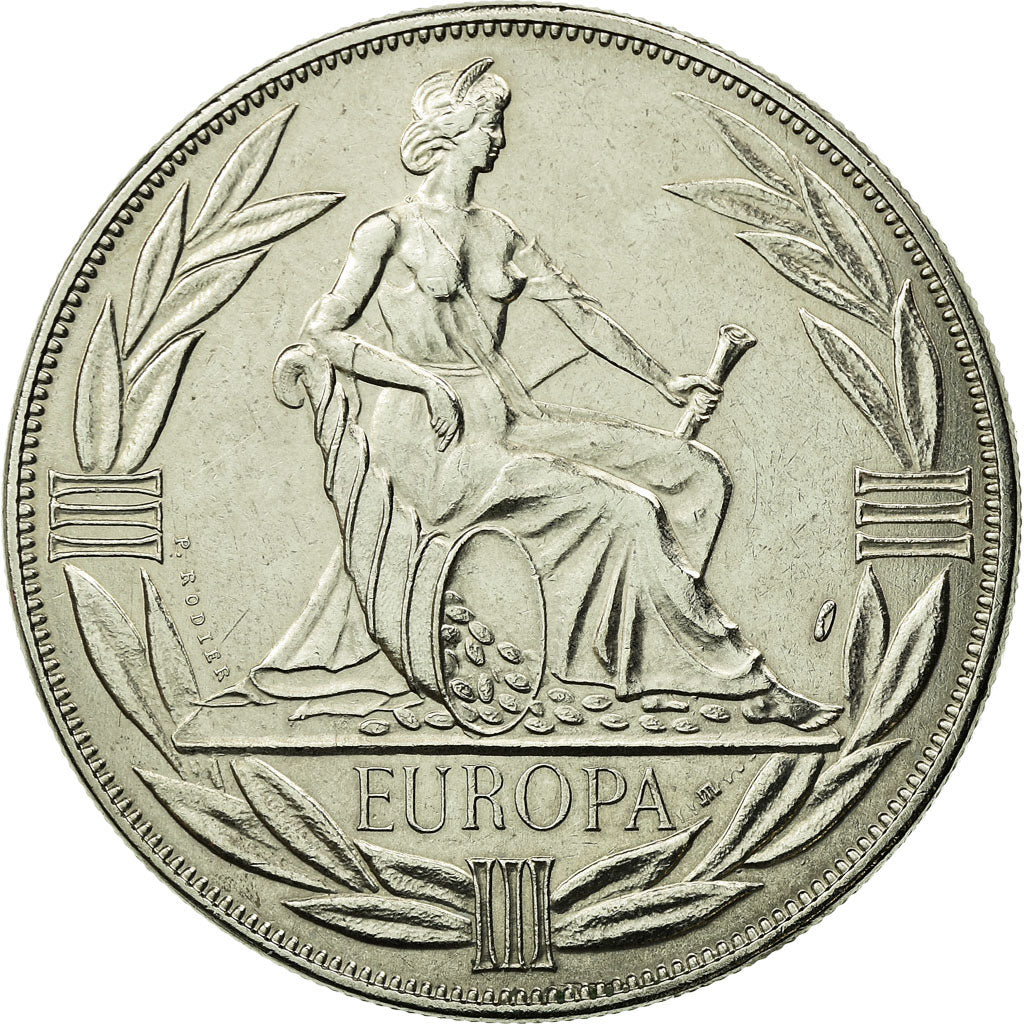 Francia, medaglia, Ecu Europa, Europe Assise, 1982, Rodier, FDC, Rame-nichel