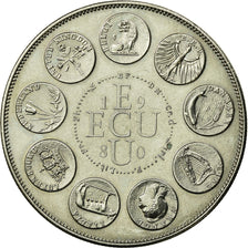 Francia, medaglia, Ecu Europa, Europe Assise, 1980, Rodier, FDC, Rame-nichel