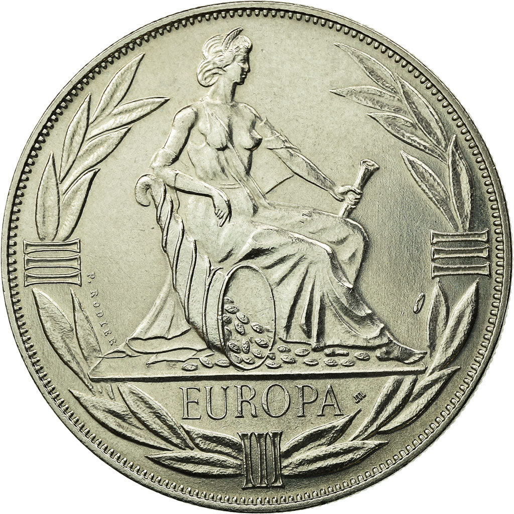 Francia, medaglia, Ecu Europa, Europe Assise, 1980, Rodier, FDC, Rame-nichel