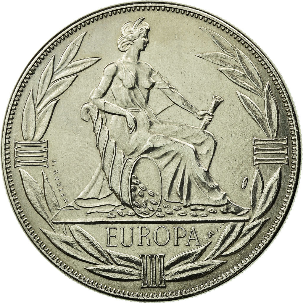 Francja, Medal, Ecu Europa, Europe Assise, 1984, Rodier, MS(65-70)