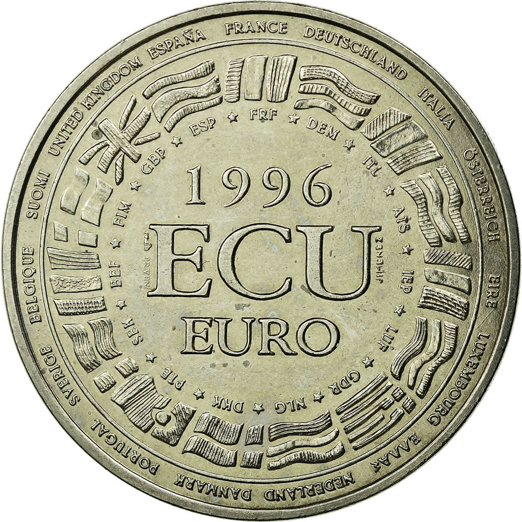 France, Medal, Ecu Europa, 1996, MS(65-70), Copper-nickel