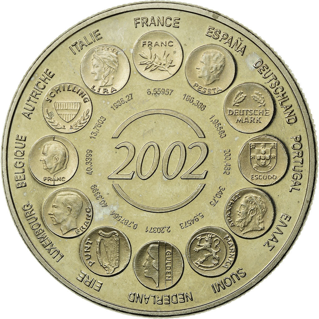 France, Medal, L'Europe, Naissance de l'Euro Fiduciaire, 2002, MS(65-70)