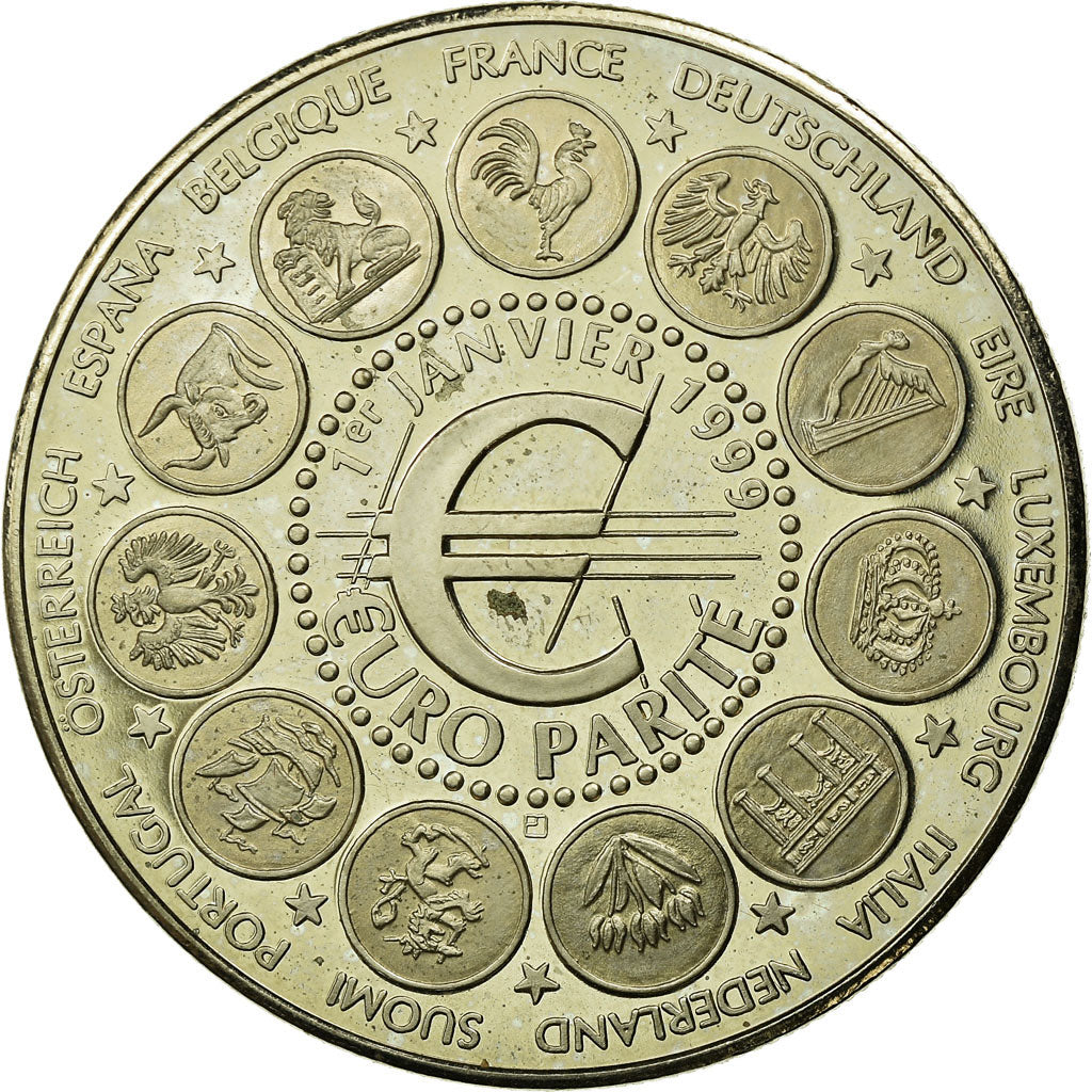 France, Médaille, 1er Janvier 1999, Euro Parité, EUROPA, 1999, SPL+