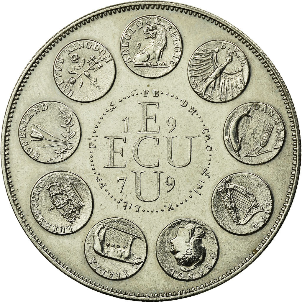 France, Medal, Ecu Euro, EUROPA, 1979, MS(64), Copper-nickel