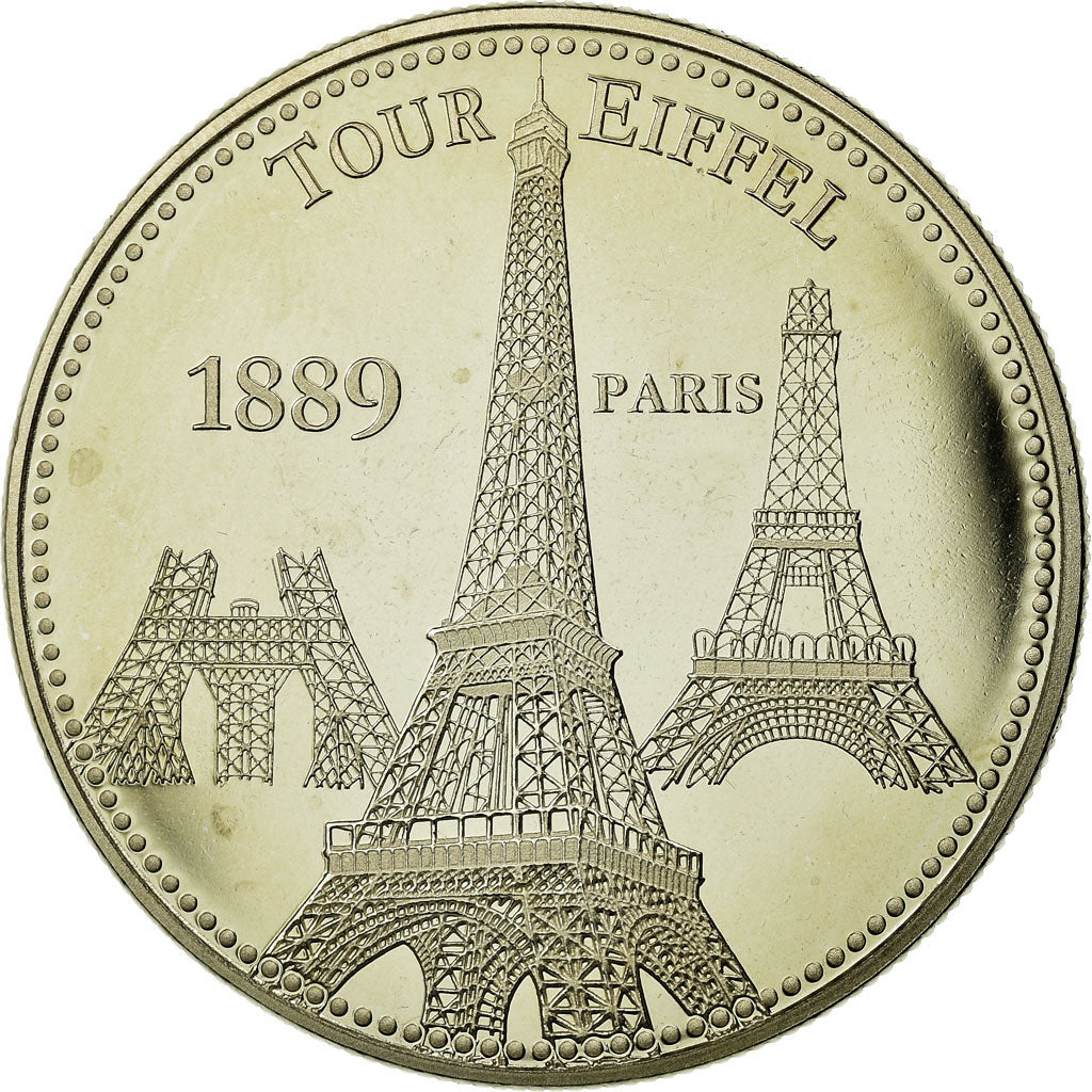 France, Medal, Paris - La Tour Eiffel, MS(65-70), Copper-nickel