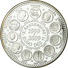 France, Médaille, Xème Anniversaire "Euro des 11", 2009, FDC, Argent