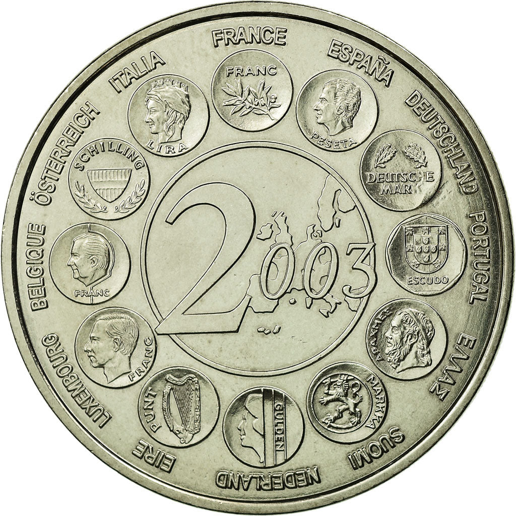 France, Medal, L'Europe des 15, essai, 2003, MS(65-70), Copper-nickel