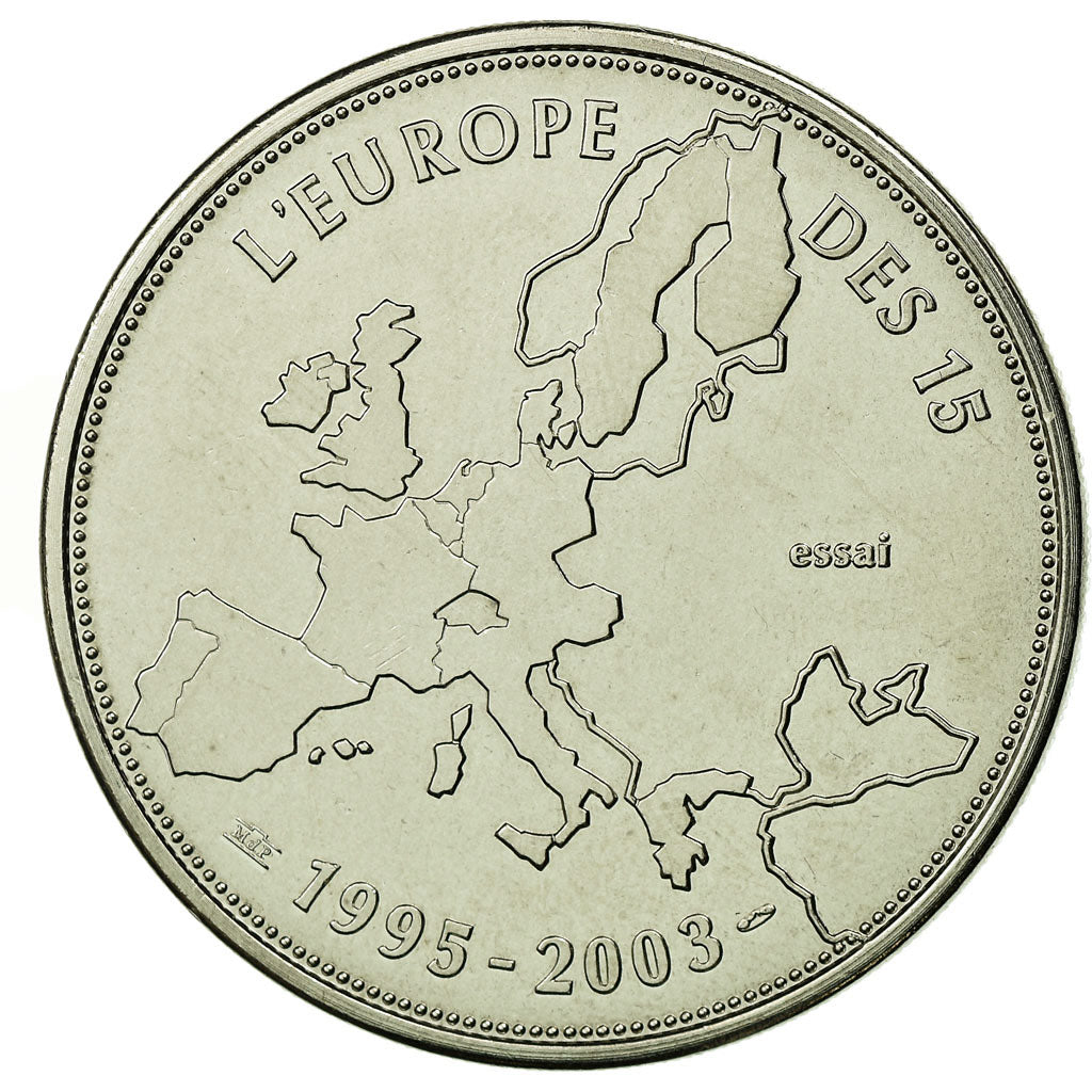 France, Medal, L'Europe des 15, essai, 2003, MS(65-70), Copper-nickel