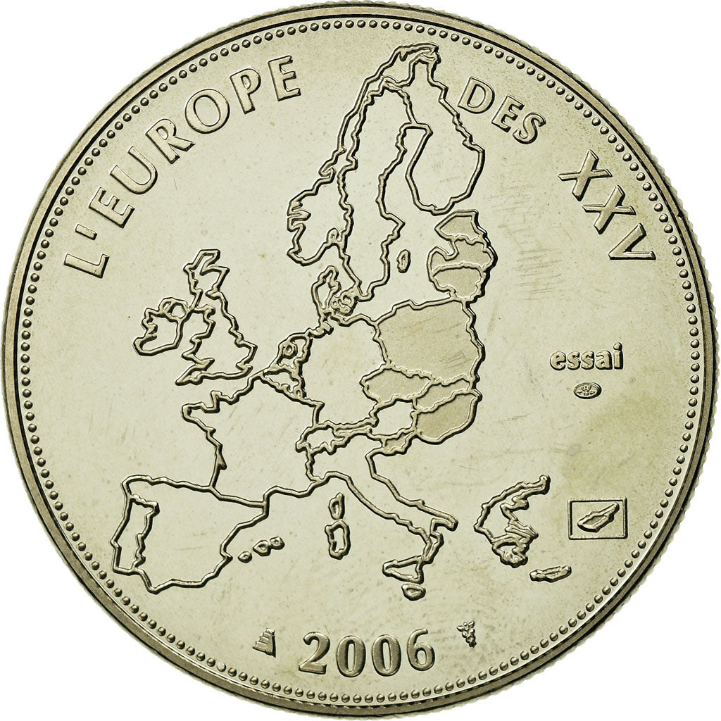 France, Medal, L'Europe des XXV, Essai, 2006, MS(65-70), Copper-nickel