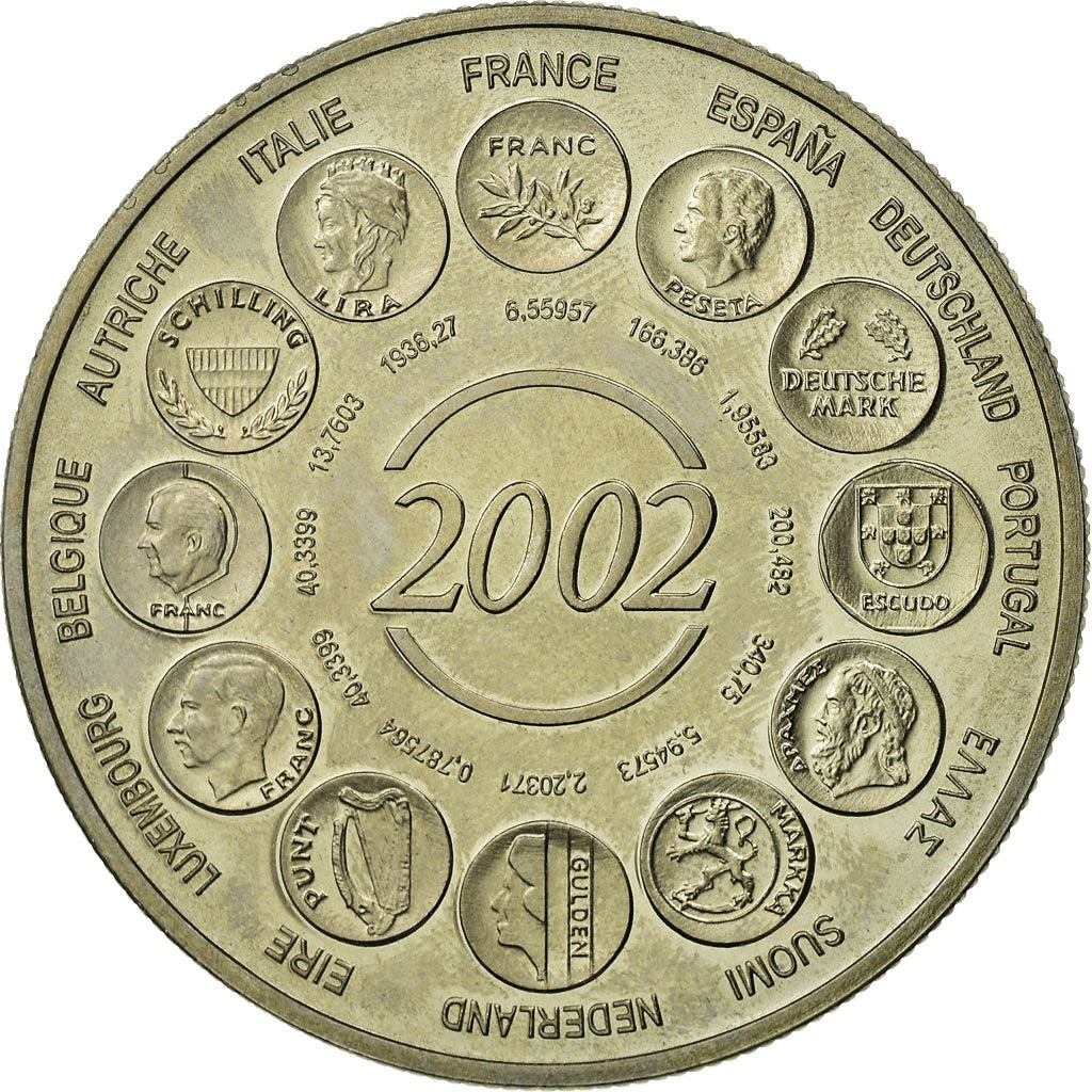 France, Medal, L'Europe, Naissance de l'Euro Fiduciaire, 2002, MS(65-70)