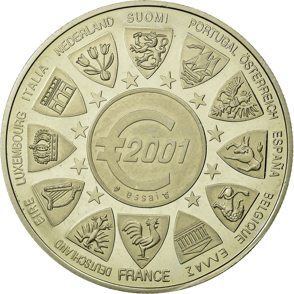 France, Medal, L'Europe, La Semeuse, 2001, MS(65-70), Copper-nickel