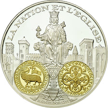 France, Medal, La Nation et L'Eglise, Agnel D'Or, MS(65-70), Silver