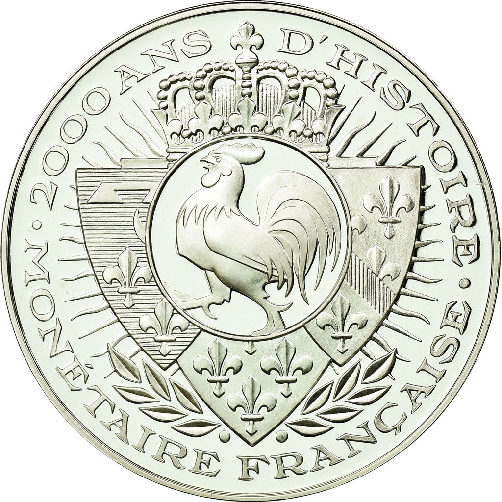 France, Medal, 2000 Ans d'Histoire Monétaire, Franc Semeuse, MS(65-70), Silver