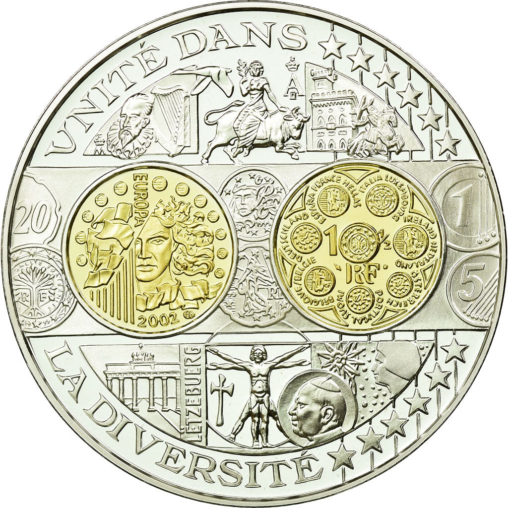 France, Medal, Histoire Monétaire, Unité dans la Diversité, MS(65-70), Silver