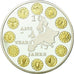 France, Medal, 10 ans de l'Euro, MS(65-70), Silvered bronze